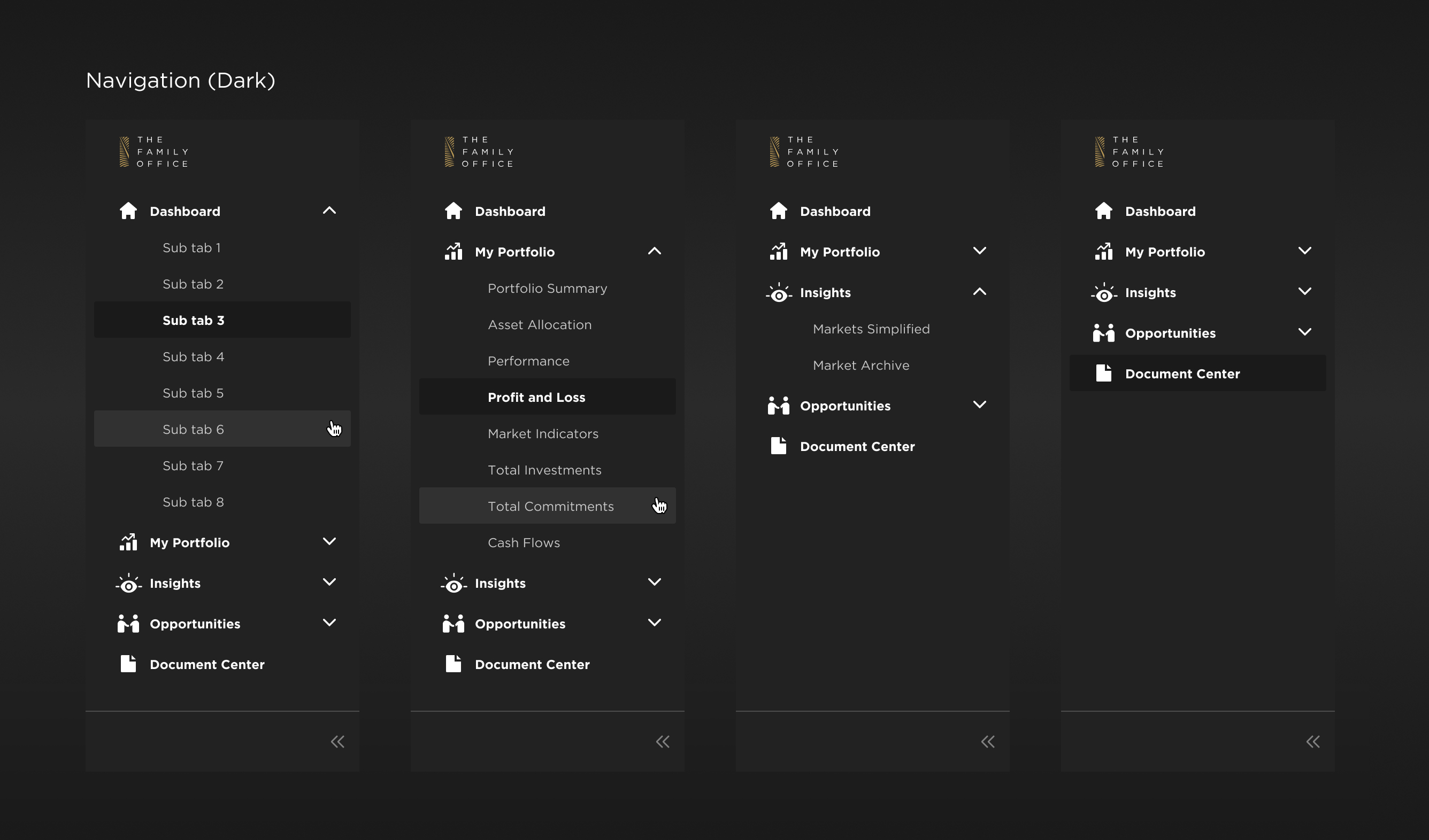 Dark mode dashboard