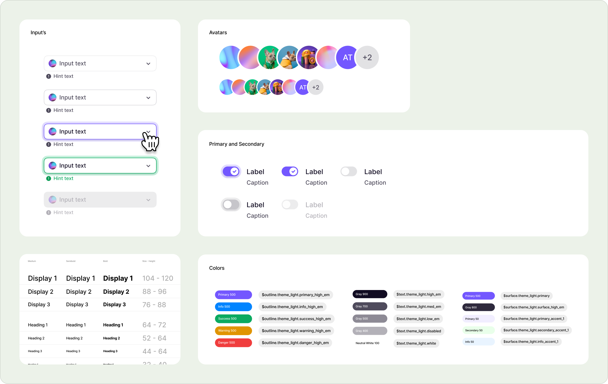 Design system components