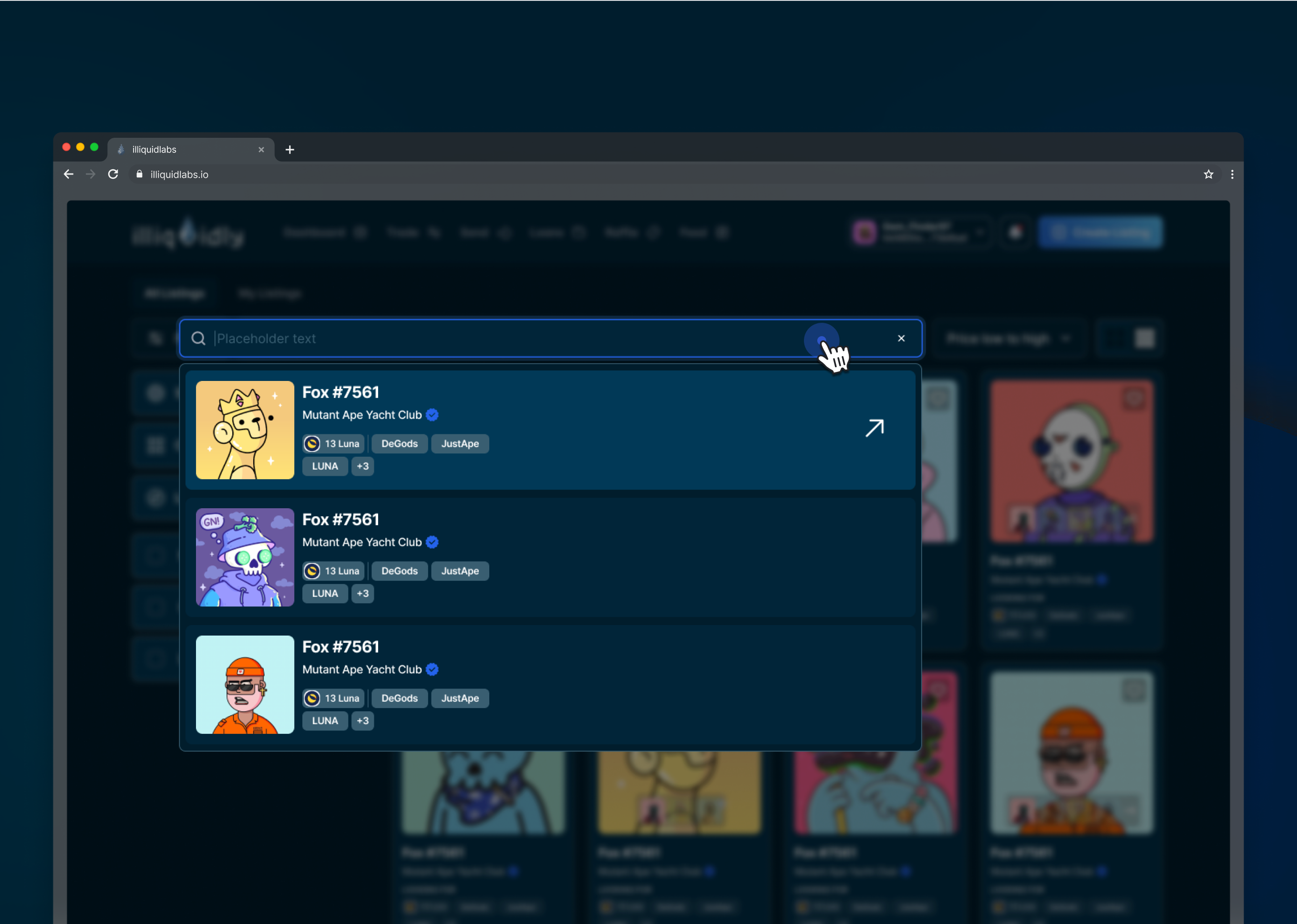 Feature mockup