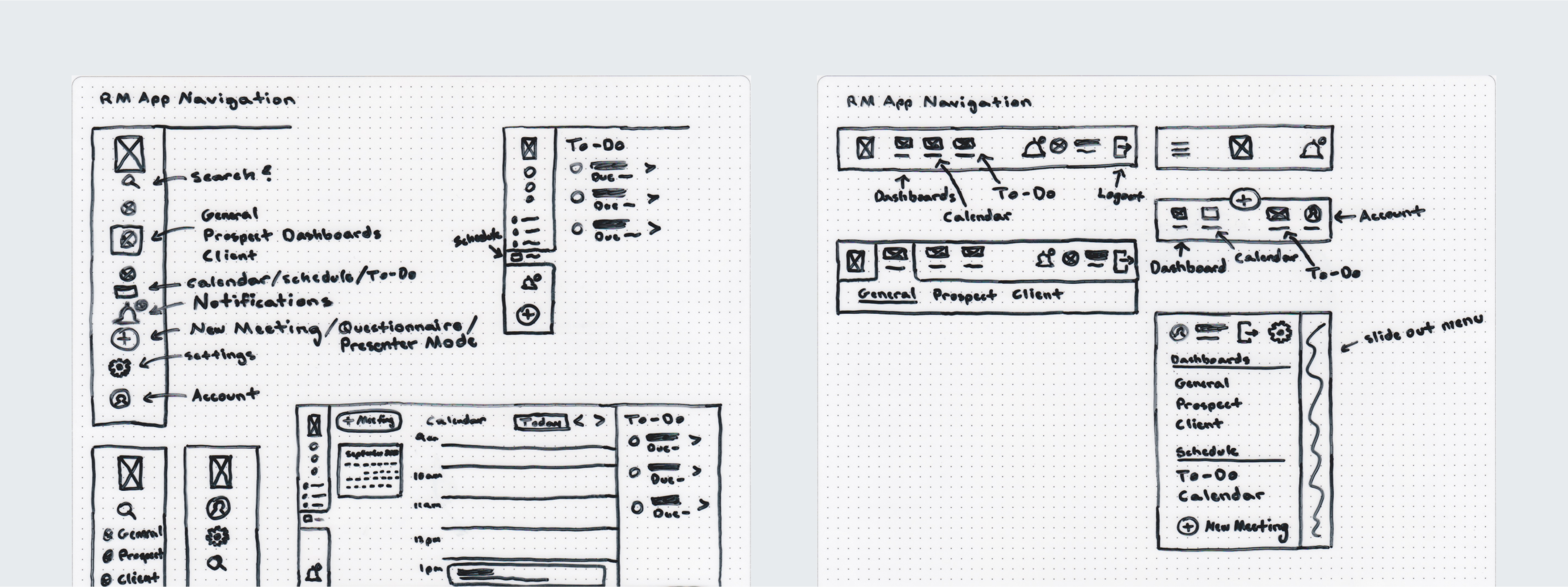 App sketches