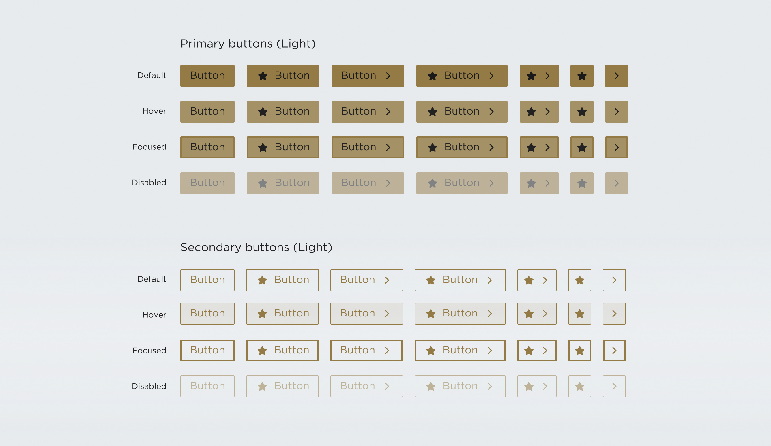 Light mode buttons