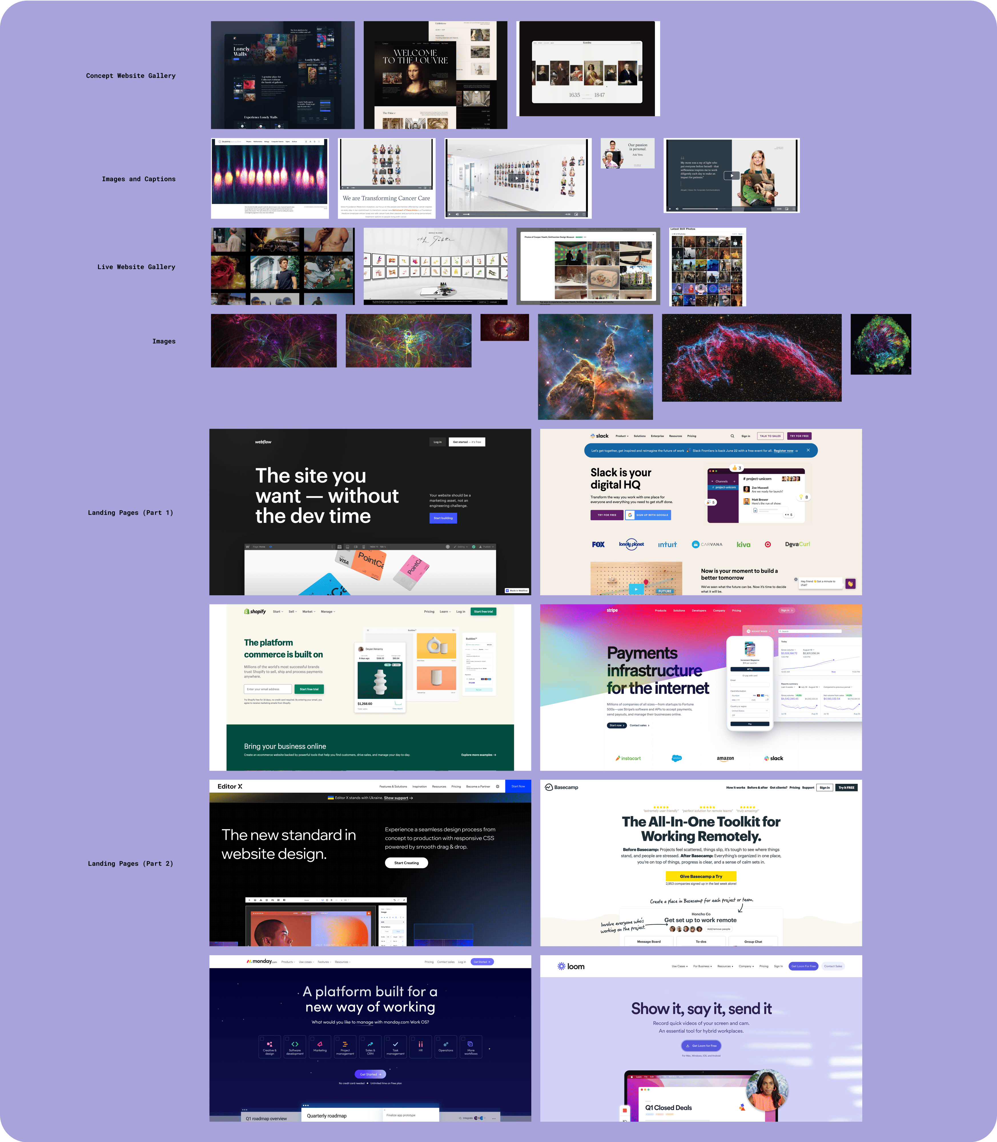 Moodboard and competitor analysis