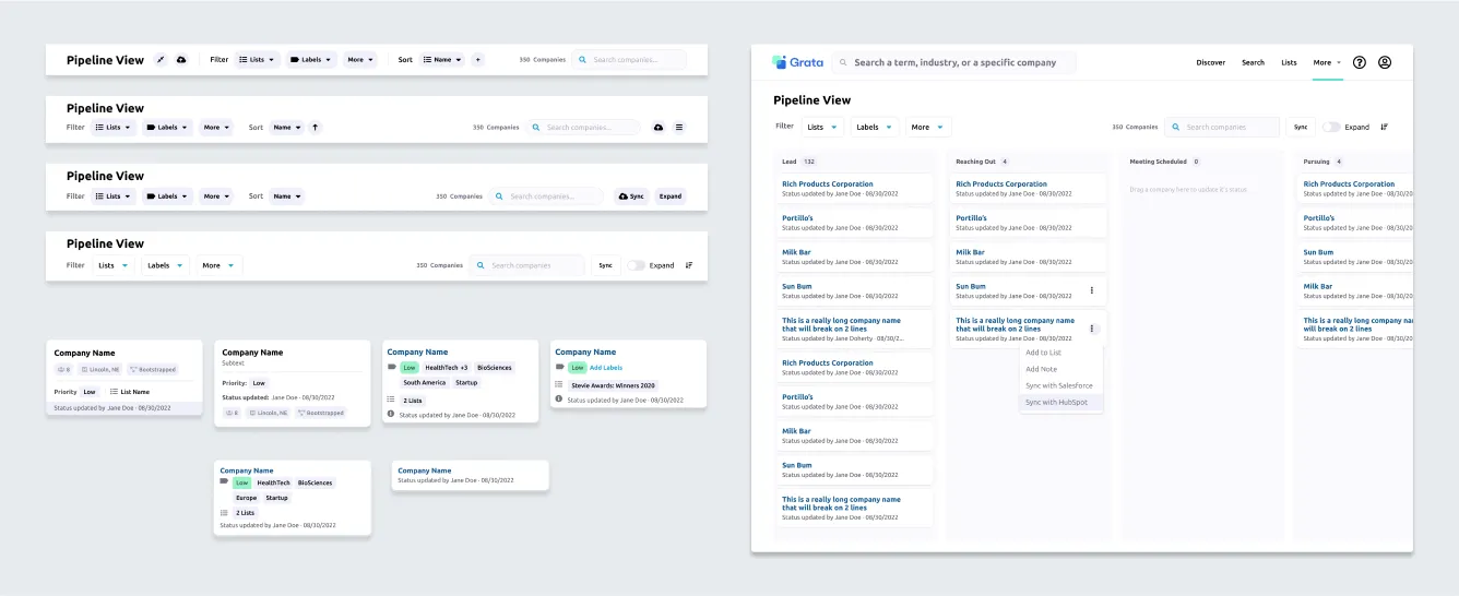 Pipeline view evolution