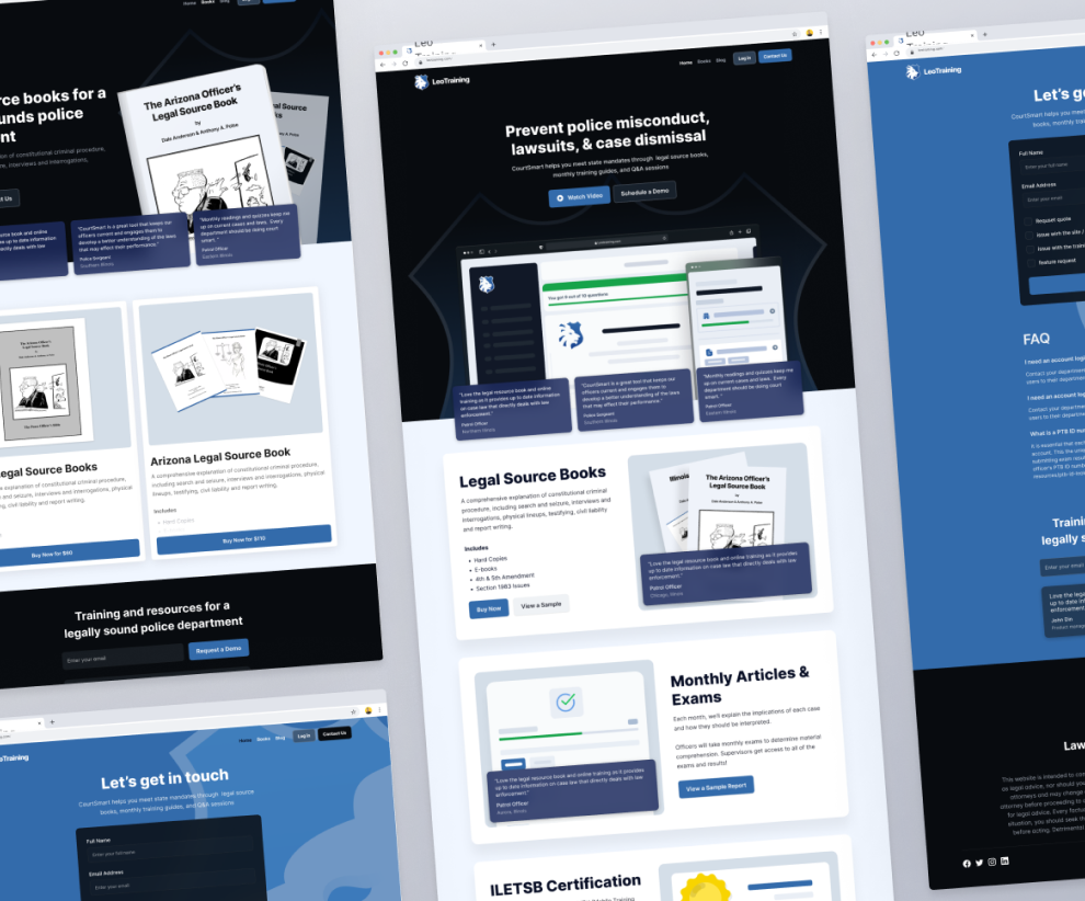 Landing page design