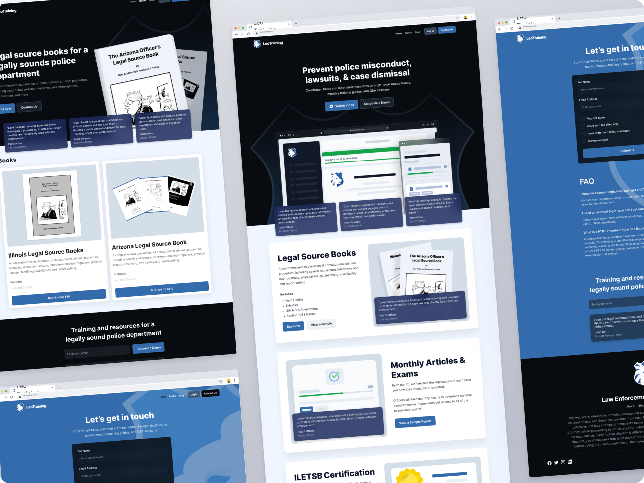 LeoTraining marketing page