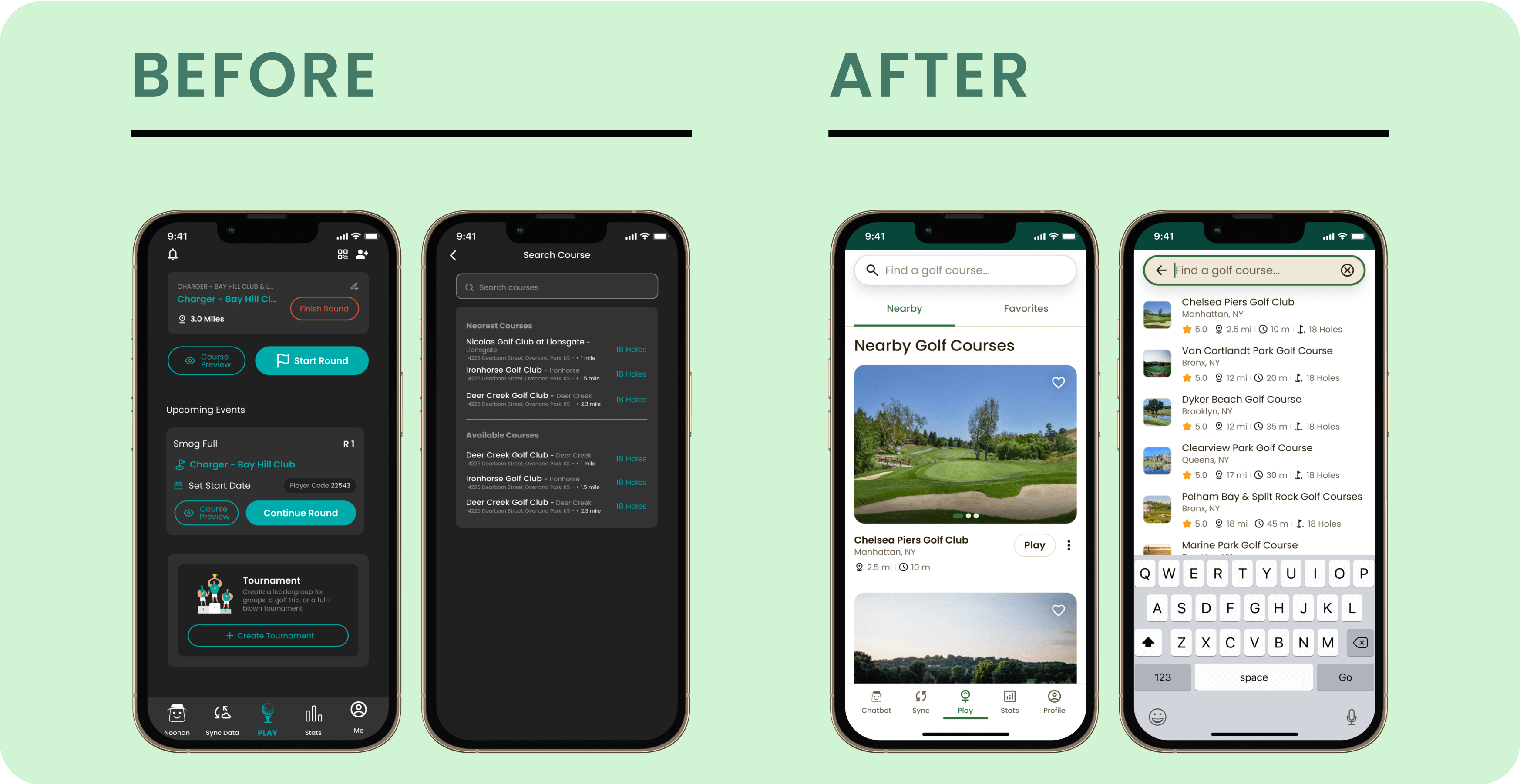 Play a round before and after