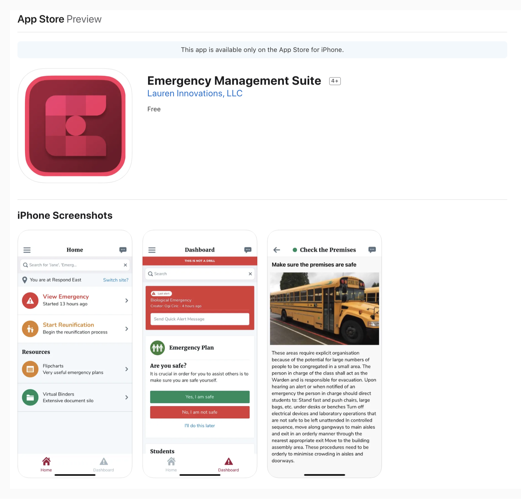 Mobile app screens
