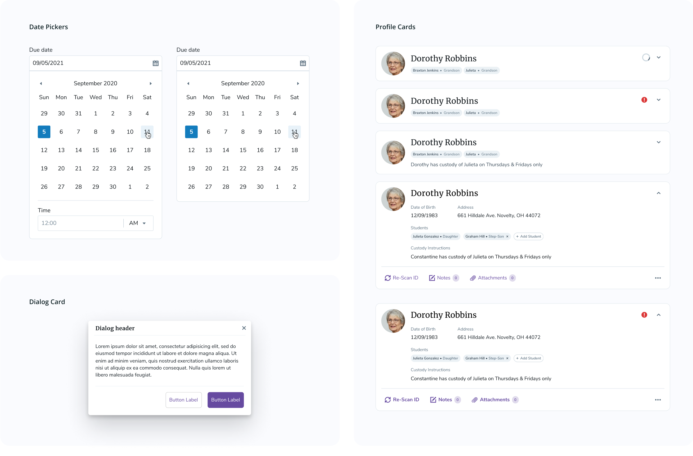 Design system organisms