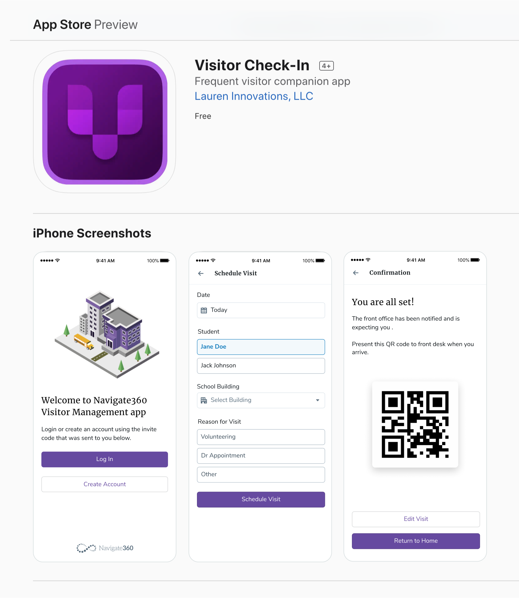 Mobile companion app screens